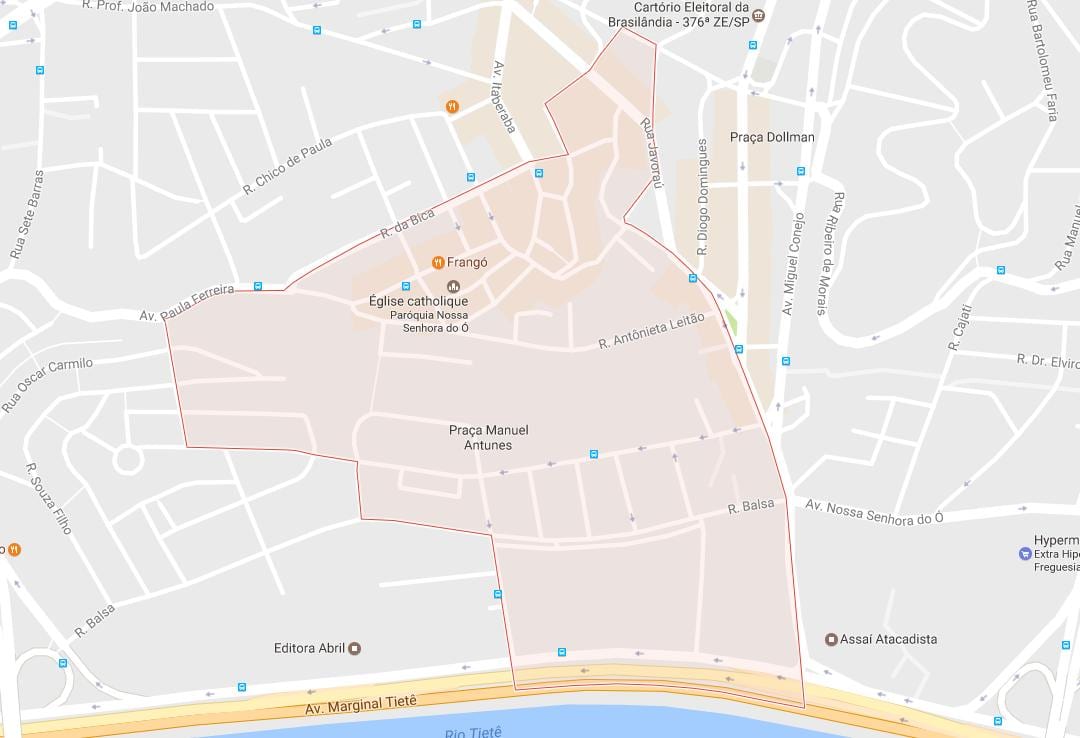 Mapa de Freguesia do Ó São Paulo