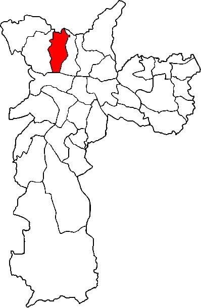 Mapa de Freguesia do Ó sub-prefectura de São Paulo