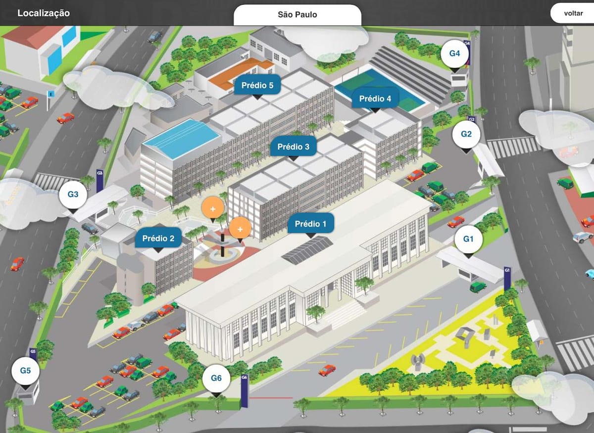 Mapa de la fundación Armando Alvares Penteado - FAAP
