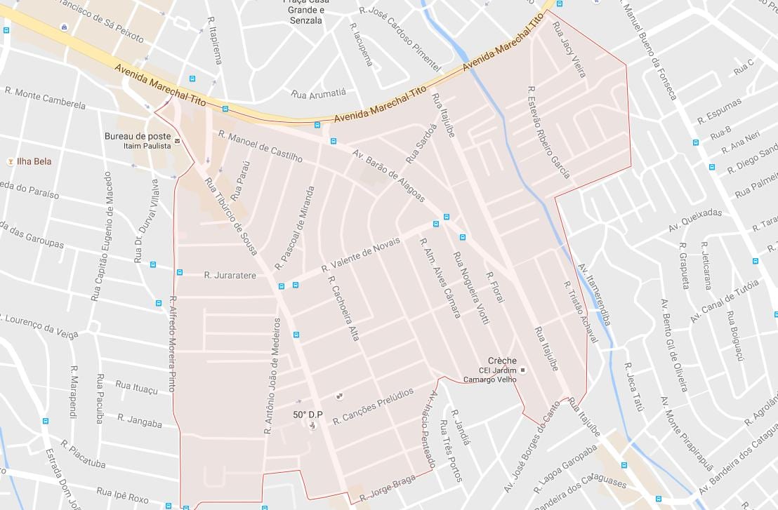 Mapa de Itaim Paulista de São Paulo