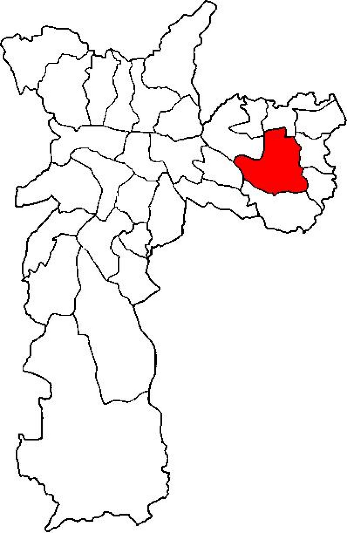 Mapa de Itaquera sub-prefectura de São Paulo