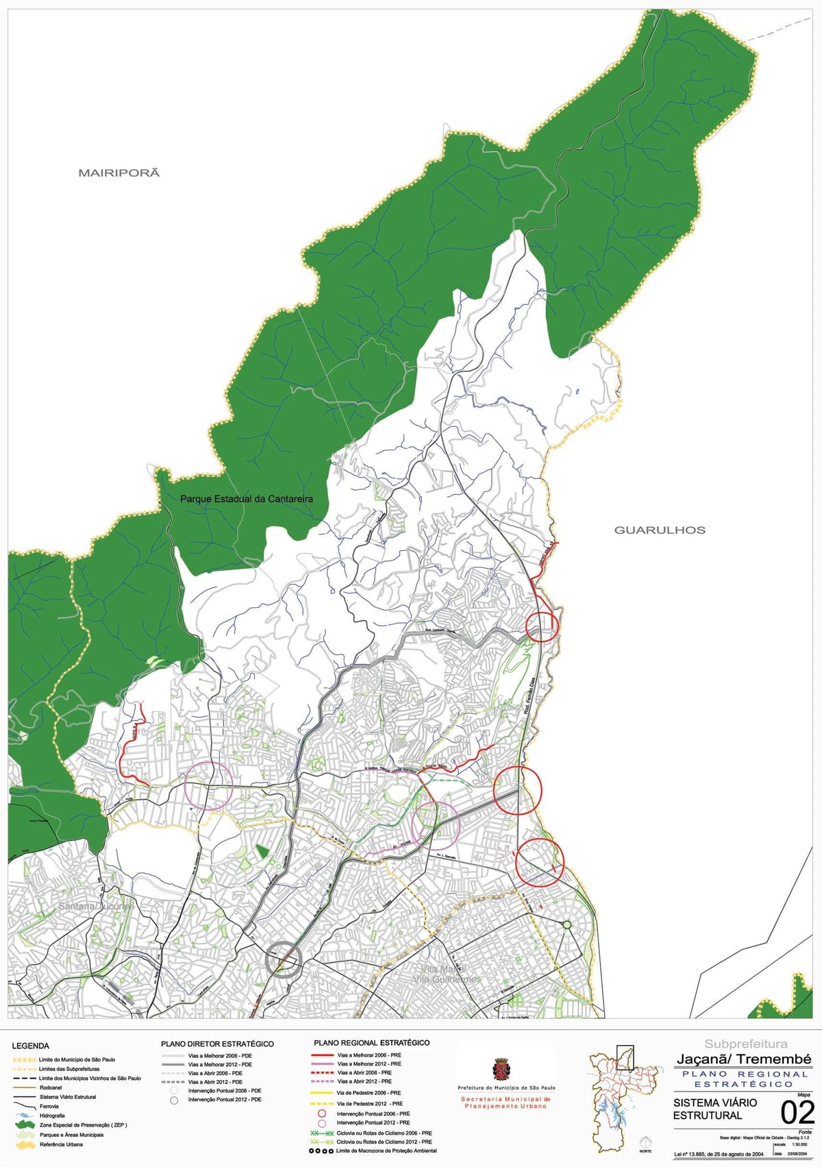 Mapa de Jaçanã-Tremembé São Paulo - Carreteras