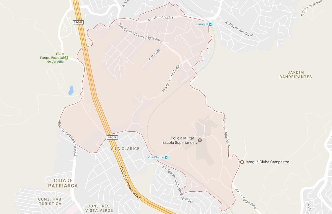 Mapa de Jaraguá São Paulo
