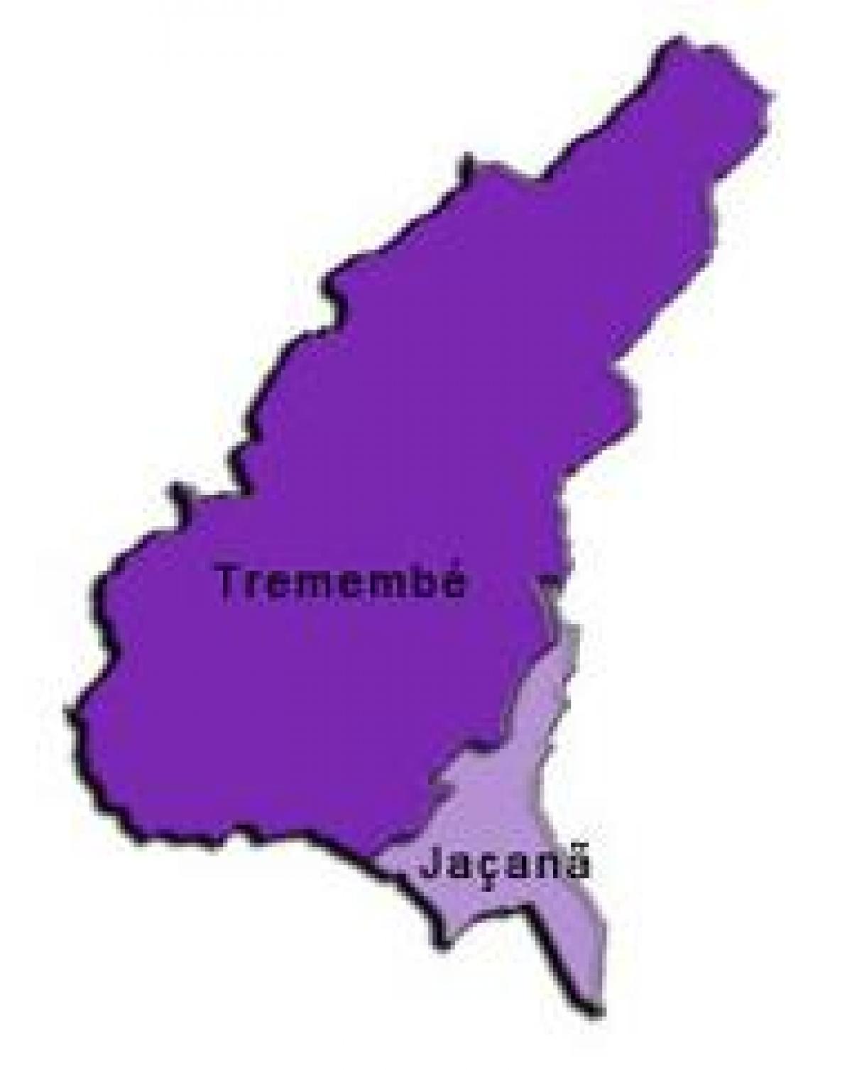 Mapa de Jaçanã-Tremembé sub-prefectura