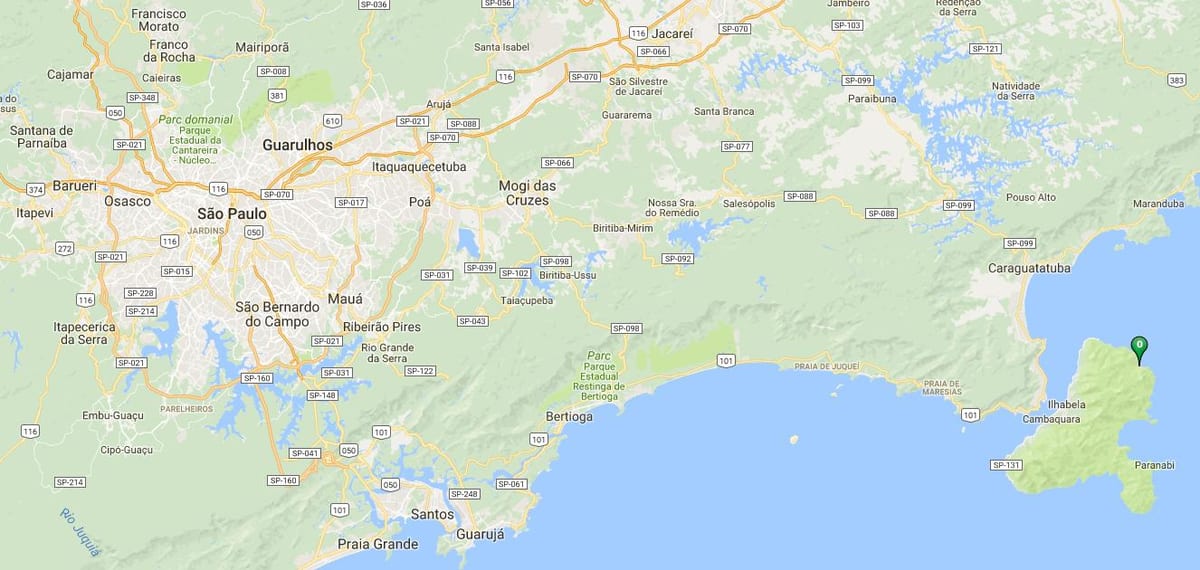 Mapa de la playa de Poço