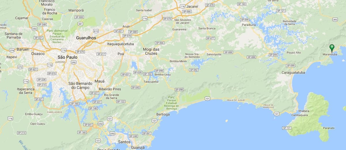 Mapa de la playa de Sapê