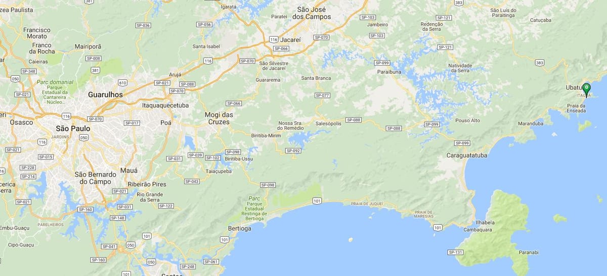 Mapa de la playa de Tenório