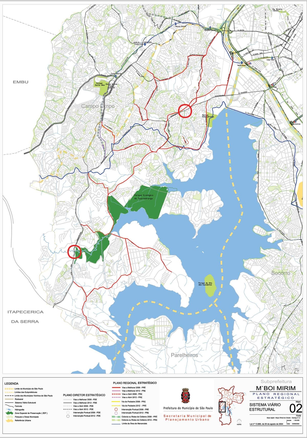 Mapa de M'Boi Mirim São Paulo - Carreteras