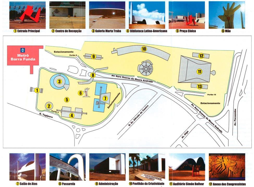 Mapa de memorial de América latina