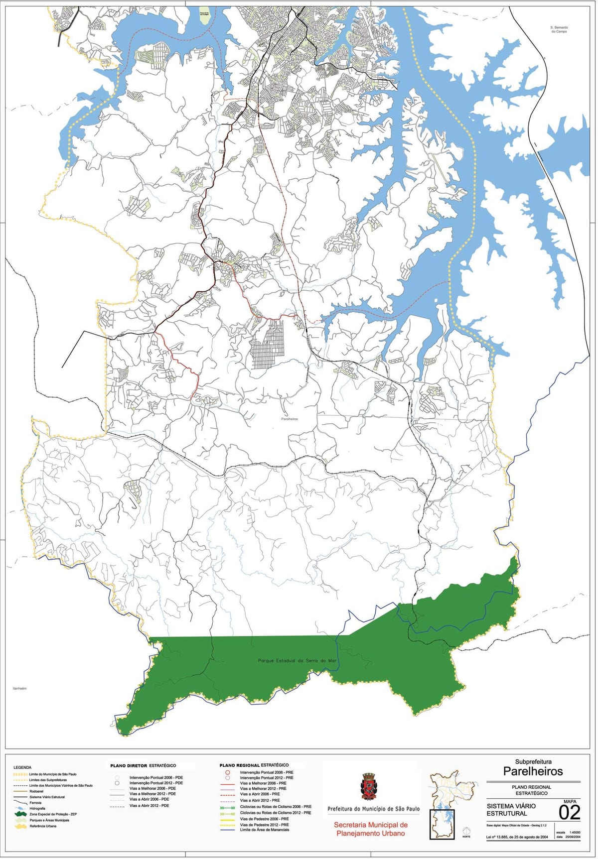 Mapa de Parelheiros São Paulo - Carreteras
