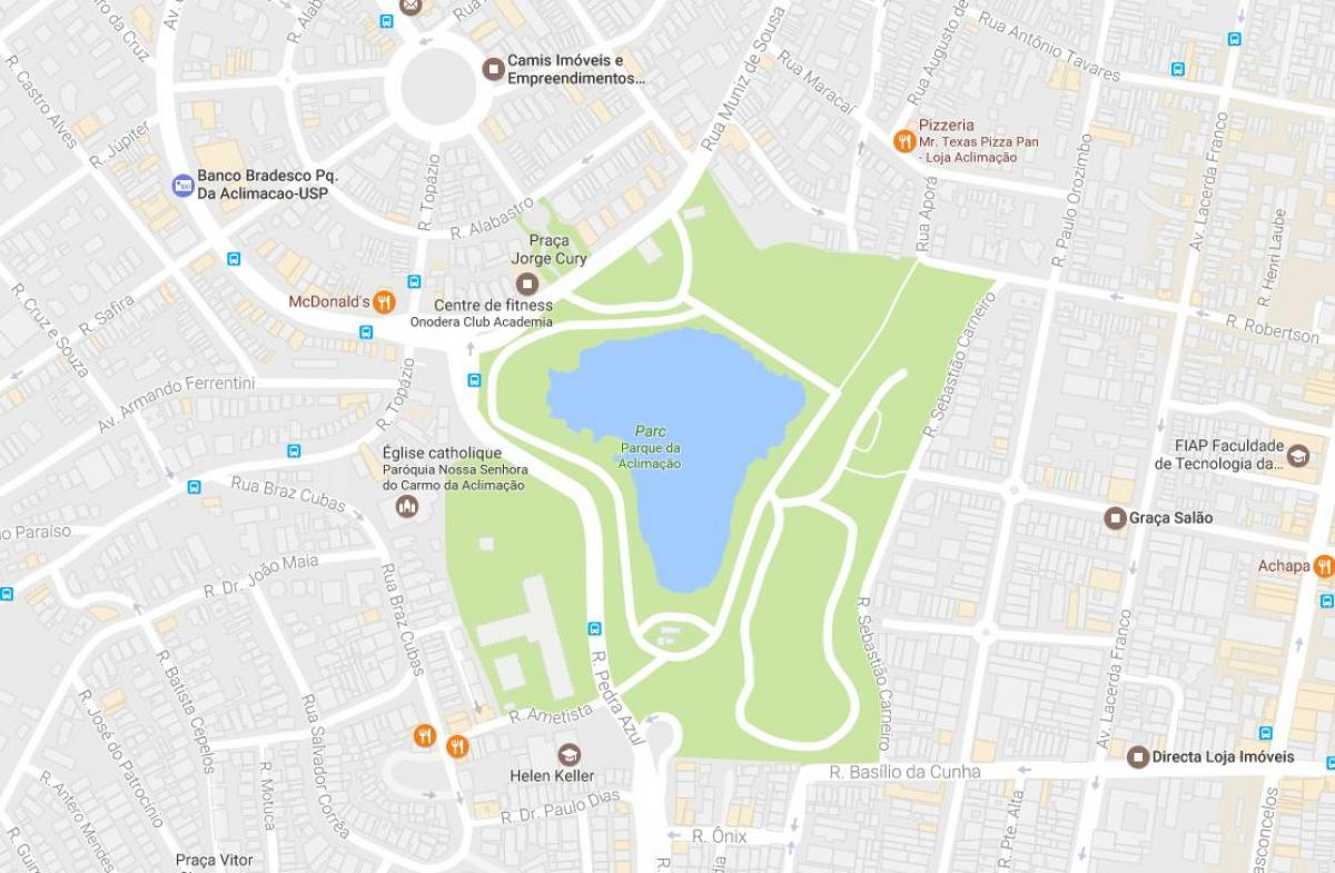 Mapa de parque de aclimatación de São Paulo