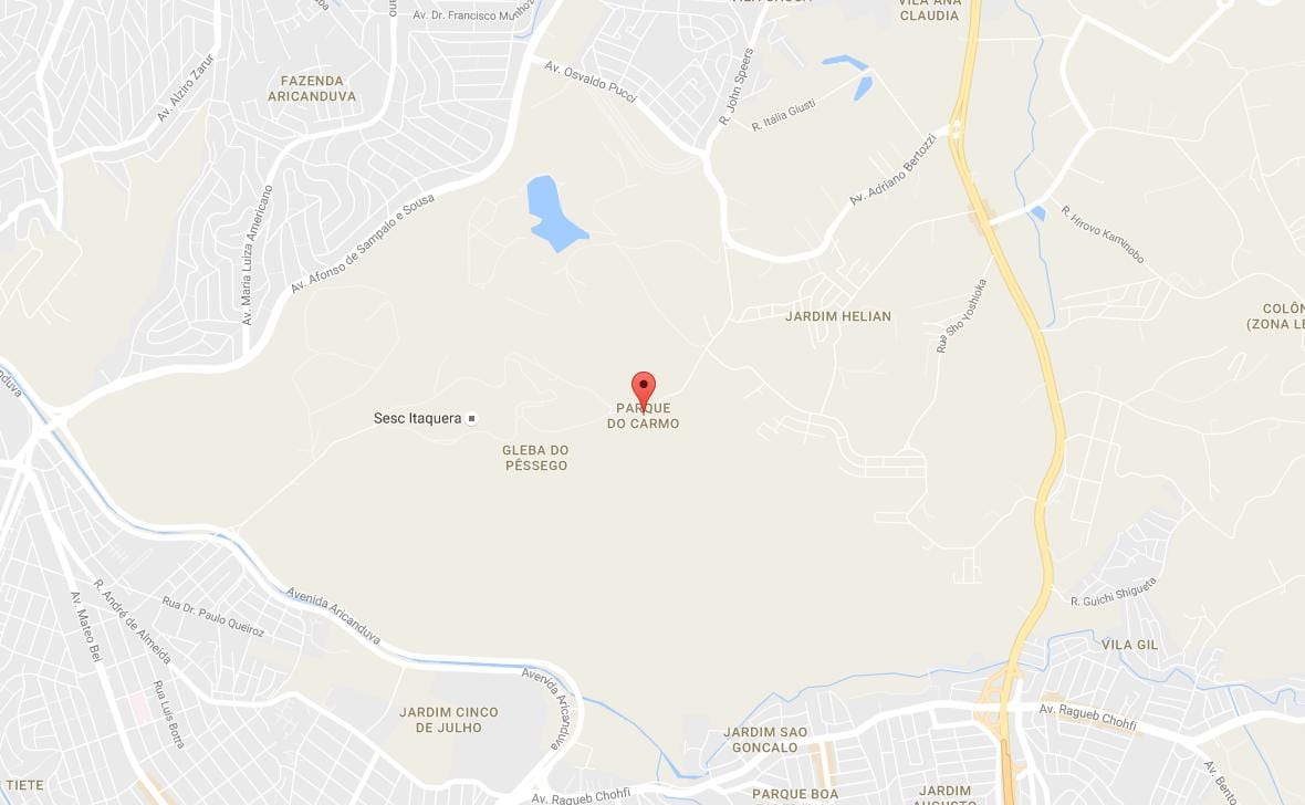 Mapa de Parque do Carmo São Paulo