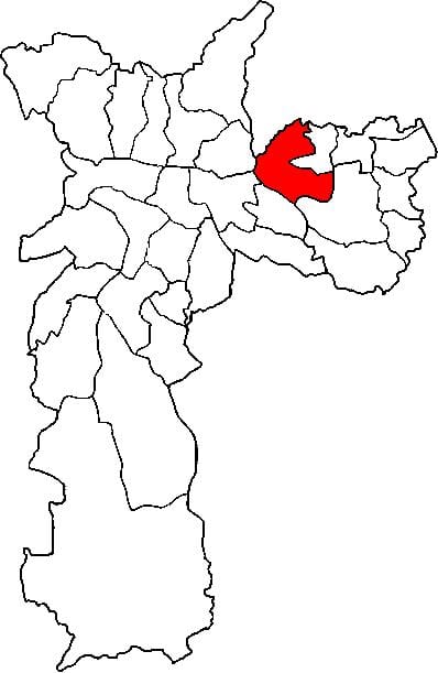 Mapa de Penha sub-prefectura de São Paulo