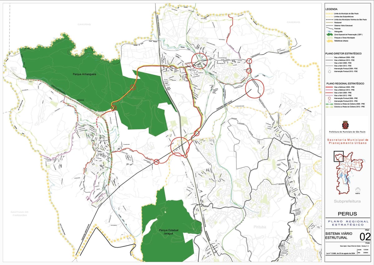 Mapa del Perú São Paulo - Carreteras