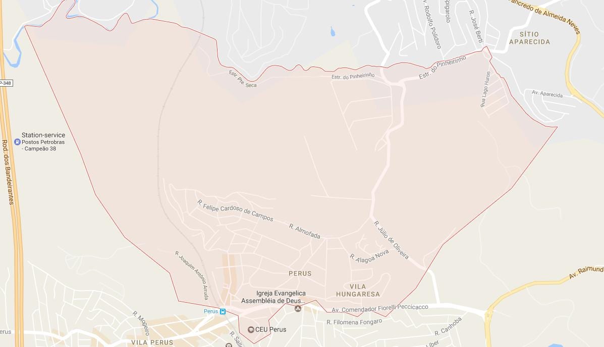 Mapa del Perú en São Paulo