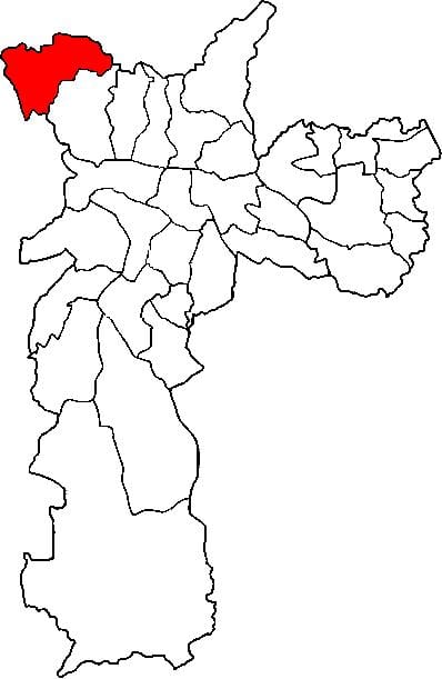 Mapa de La sub-prefectura de São Paulo