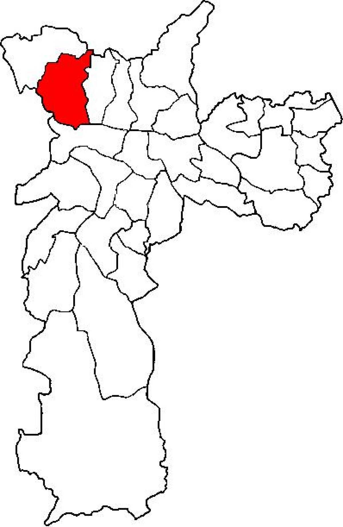Mapa de Pirituba-Jaraguá sub-prefectura de São Paulo
