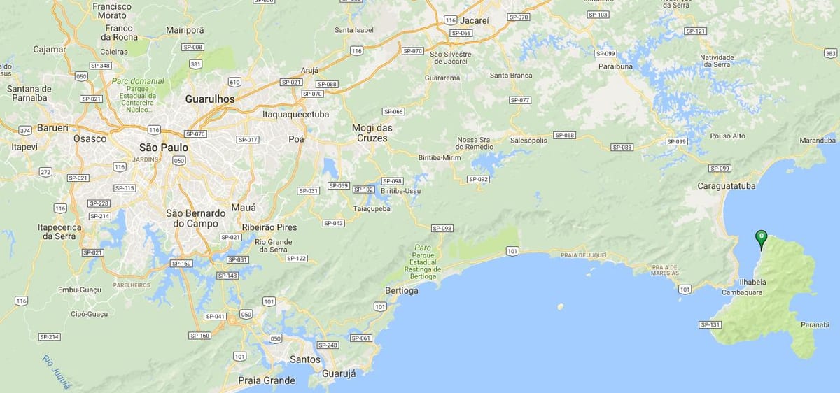 Mapa de la playa de Siriúba