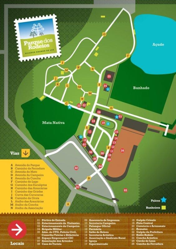 Mapa de Rodeio de São Paulo parque