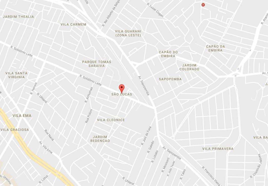 Mapa de São Lucas São Paulo