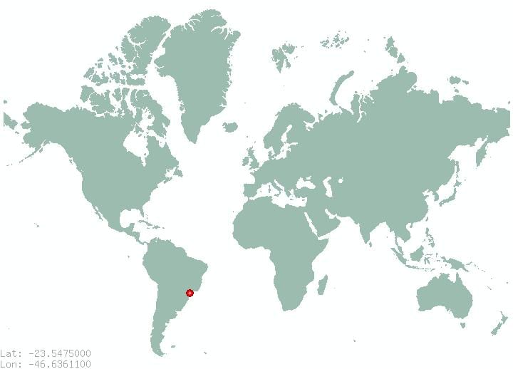 Mapa de São Paulo en el mundo