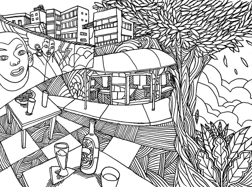 Mapa de São Paulo para colorear - Vila Madalena
