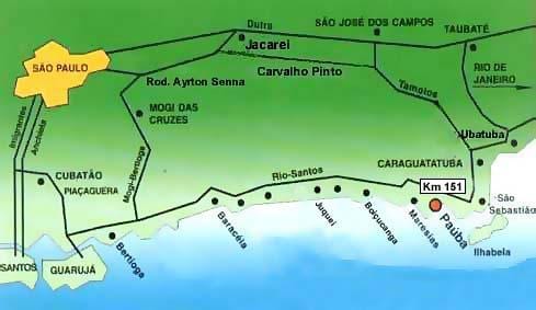 Mapa de São Paulo playas