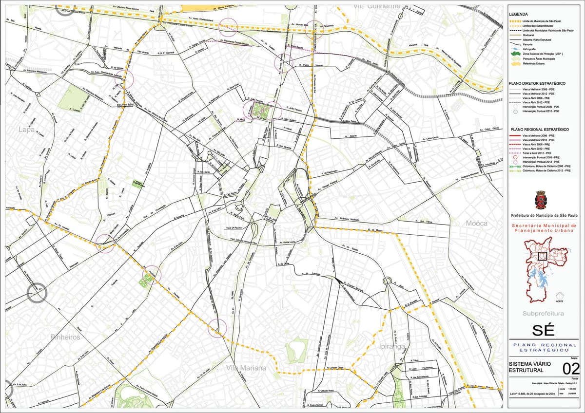Mapa de Sé São Paulo - Carreteras