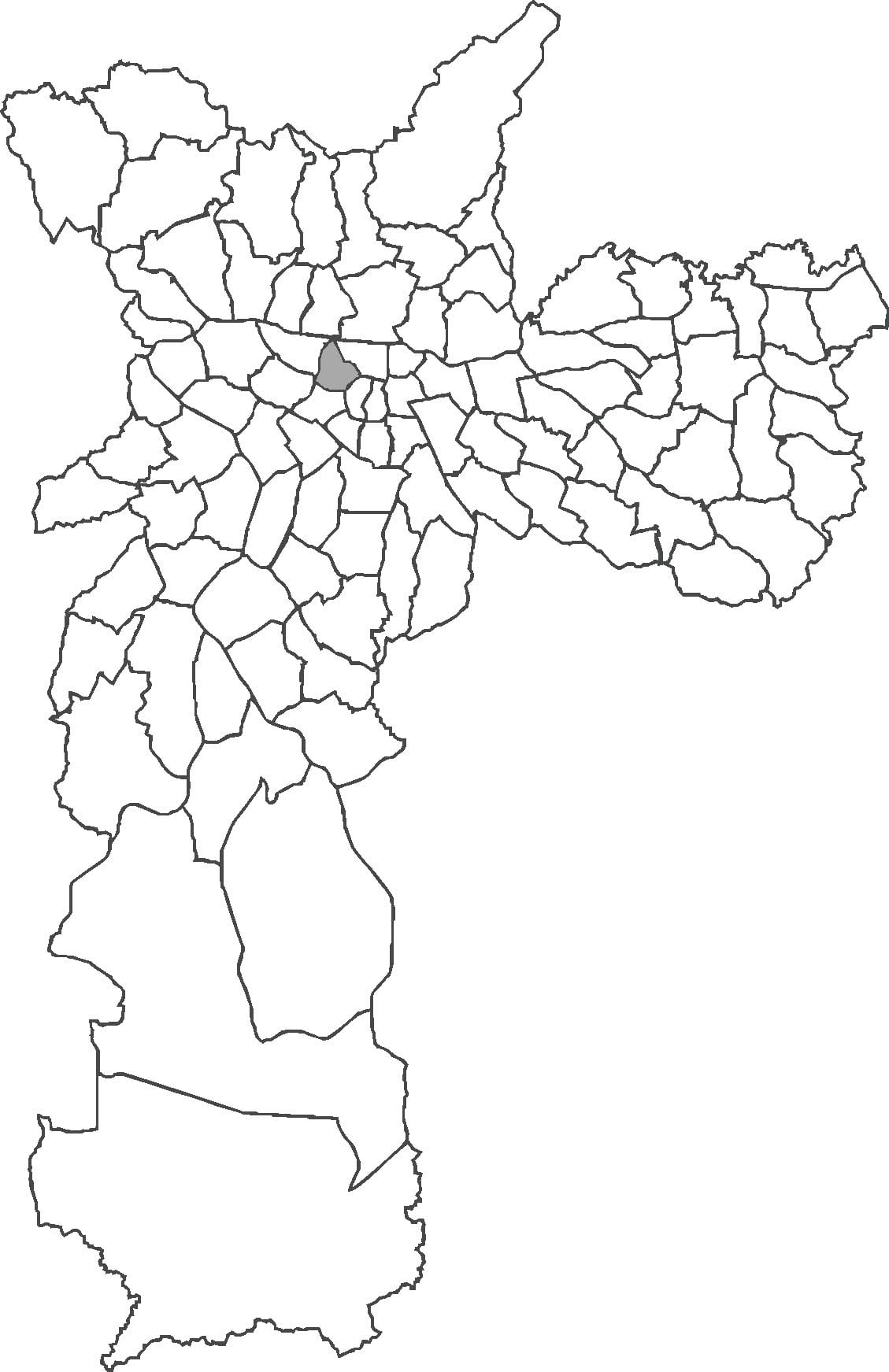 Mapa de Santa Cecília de distrito