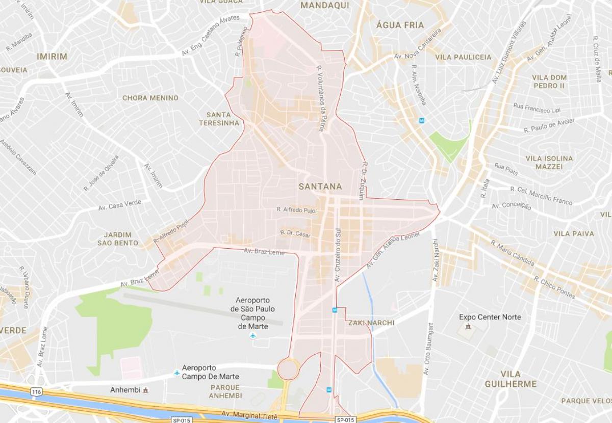 Mapa de São Paulo Santana