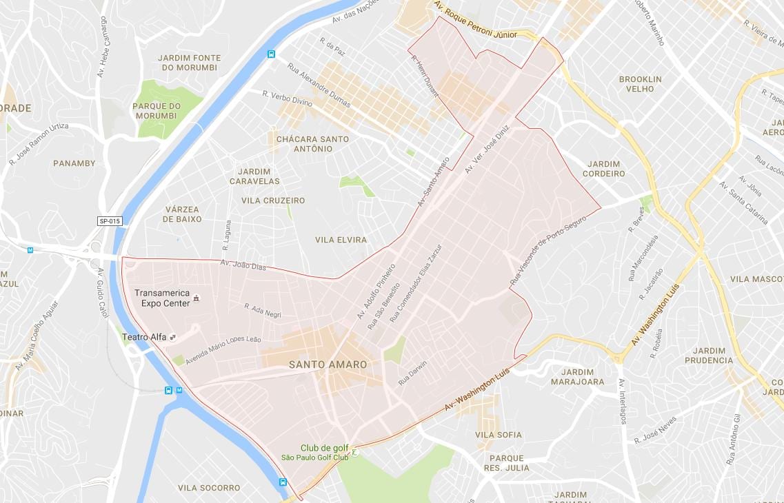 Mapa de Santo Amaro de São Paulo