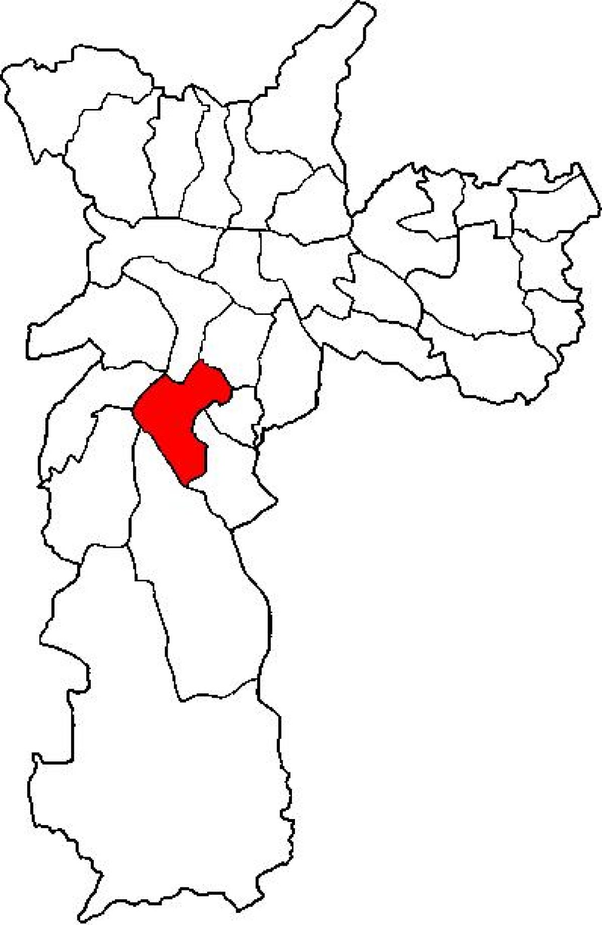 Mapa de Santo Amaro sub-prefectura de São Paulo