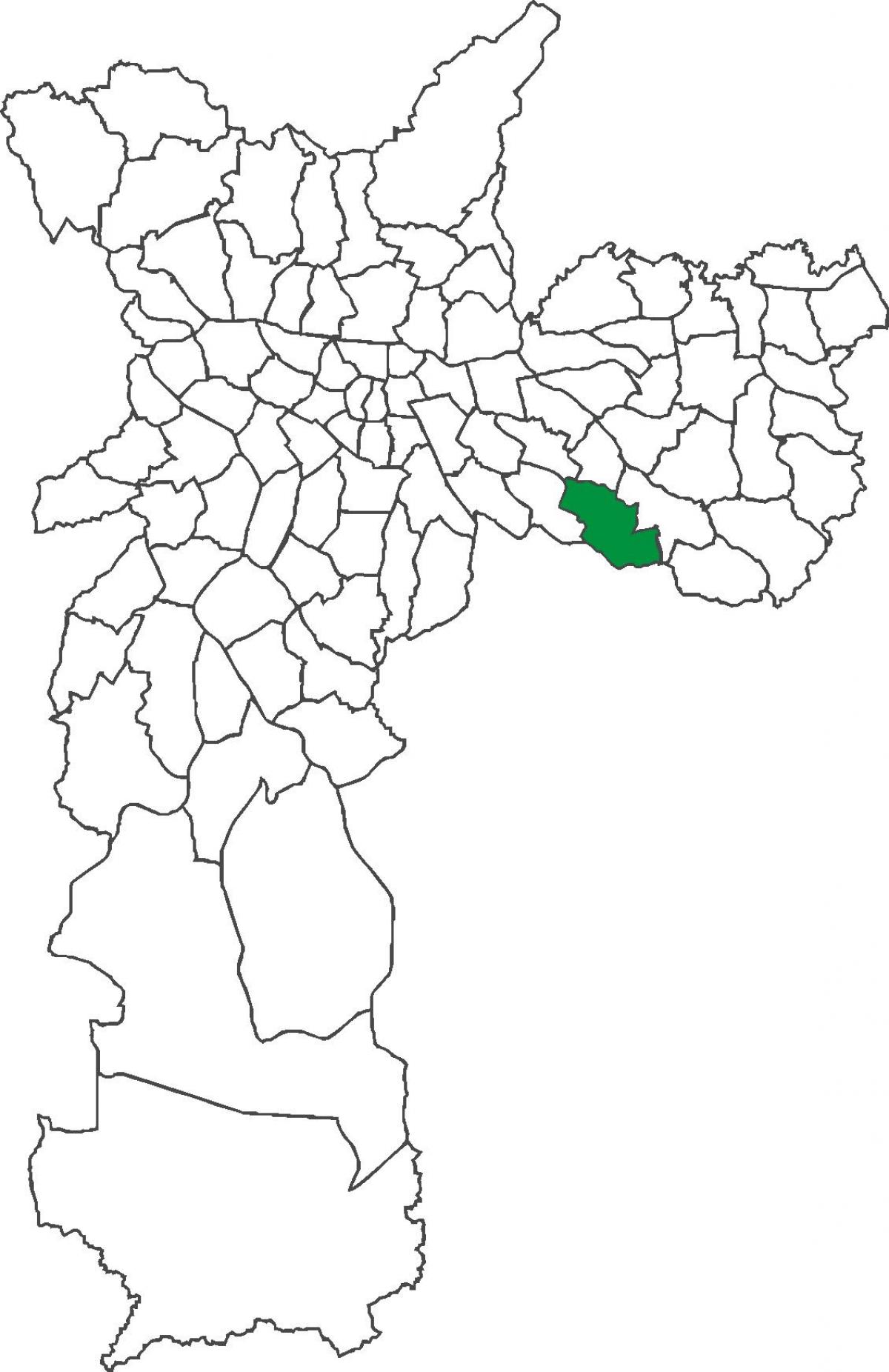 Mapa de distrito de Sapopemba