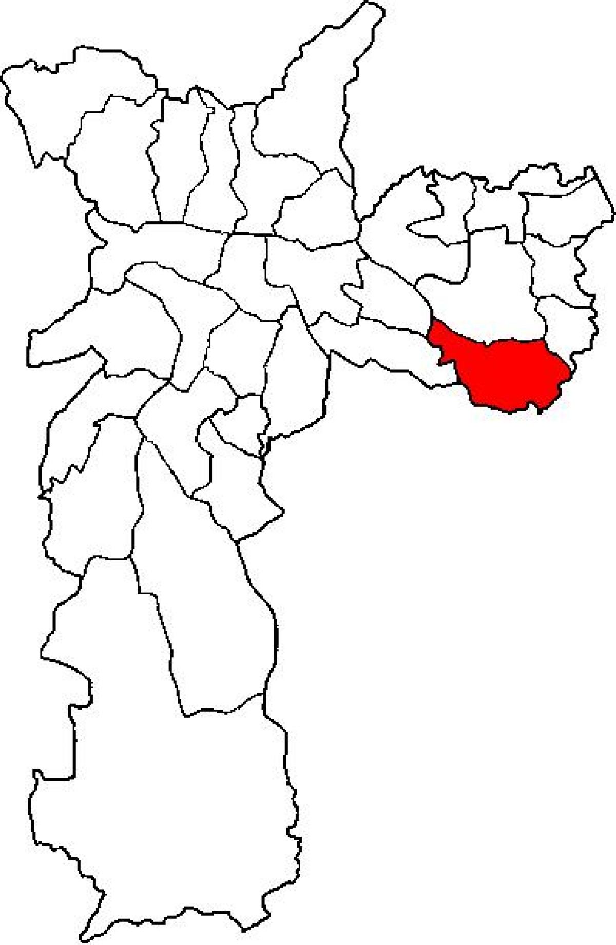 Mapa de São Mateus sub-prefectura de São Paulo