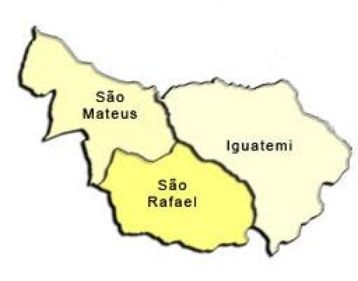 Mapa de São Mateus sub-prefectura