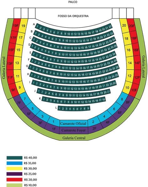 Mapa de teatro São Pedro
