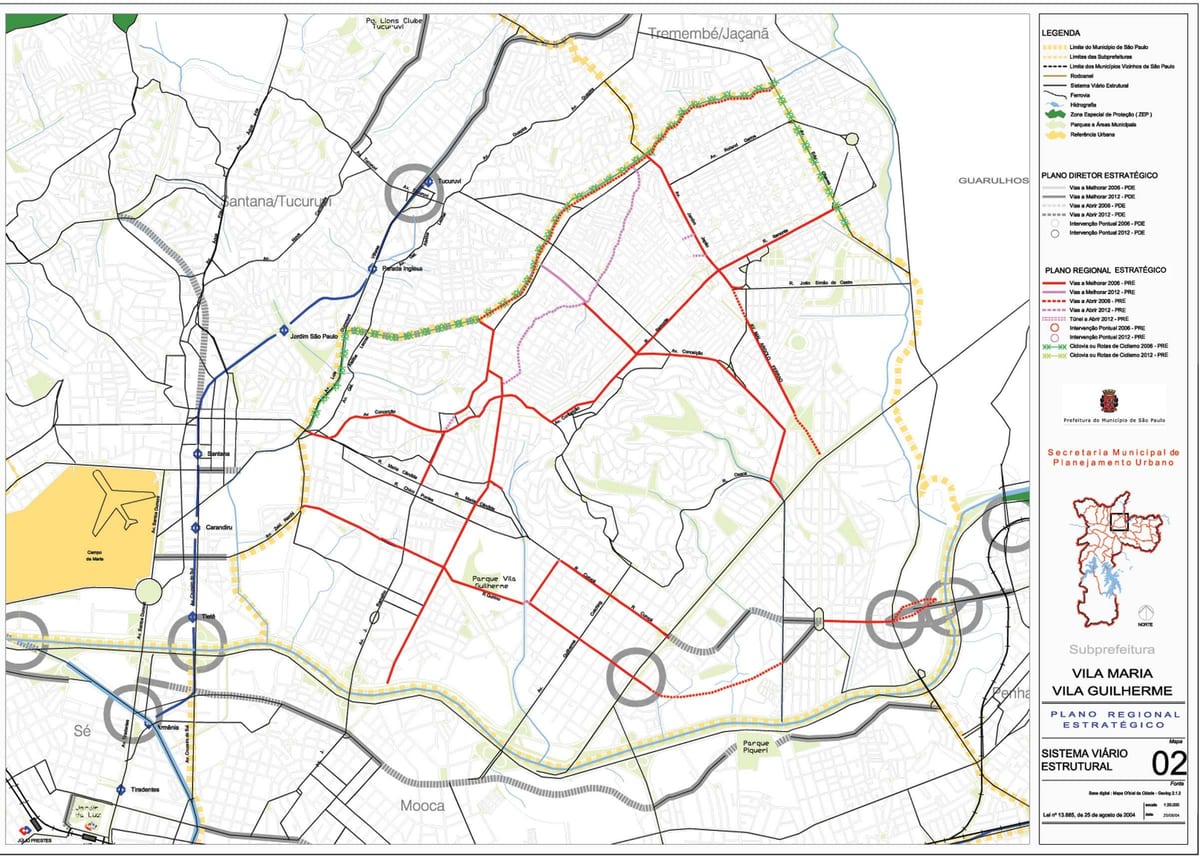 Mapa de Vila Maria São Paulo - Carreteras