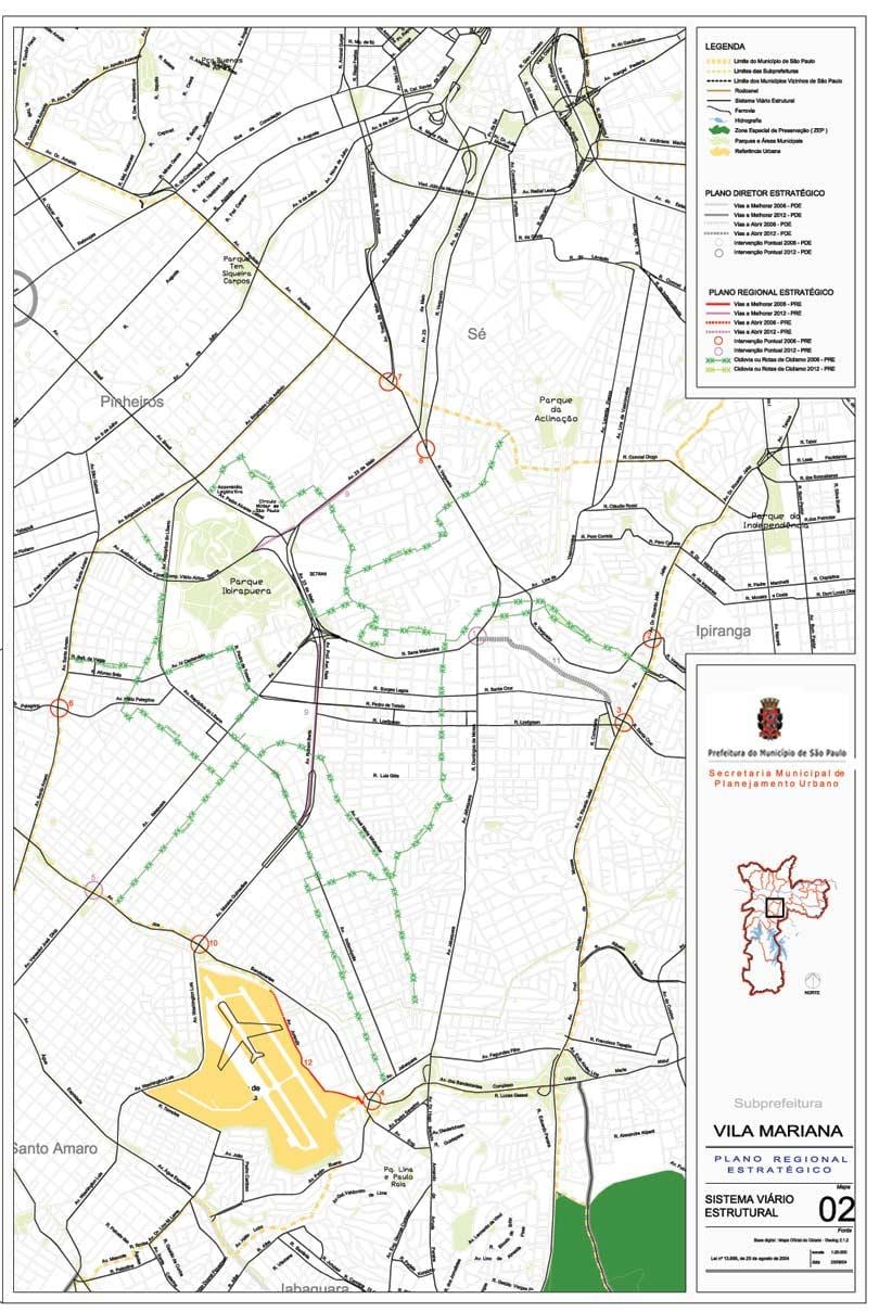 Mapa de Vila Mariana de São Paulo - Carreteras