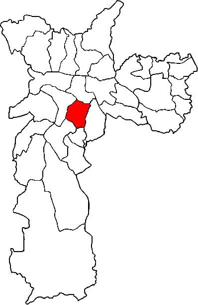 Mapa de Vila Mariana sub-prefectura de São Paulo