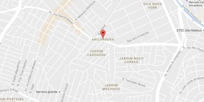 Mapa de Aricanduva São Paulo