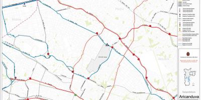 Mapa de Aricanduva-Vila Formosa São Paulo - el transporte Público