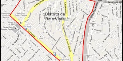 Mapa de Bela Vista de São Paulo