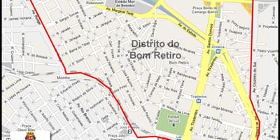 Mapa de Bom Retiro, São Paulo