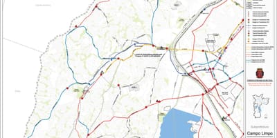 Mapa de Campo Limpo São Paulo - el transporte Público