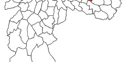 Mapa de Cidade Líder de distrito
