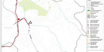 Mapa de Cidade Tiradentes São Paulo - el transporte Público