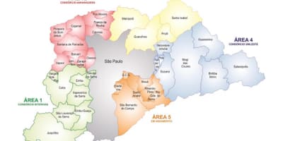 Mapa de Concessão de Áreas RMSP