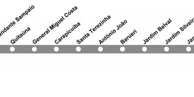 Mapa de CPTM São Paulo - Línea 10 - Diamante