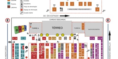 Mapa del mercado municipal de São Paulo