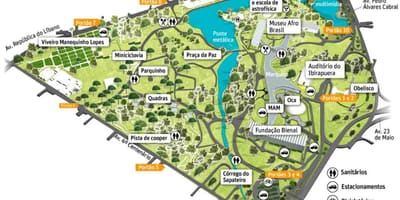 Mapa de Parque de Ibirapuera, en São Paulo
